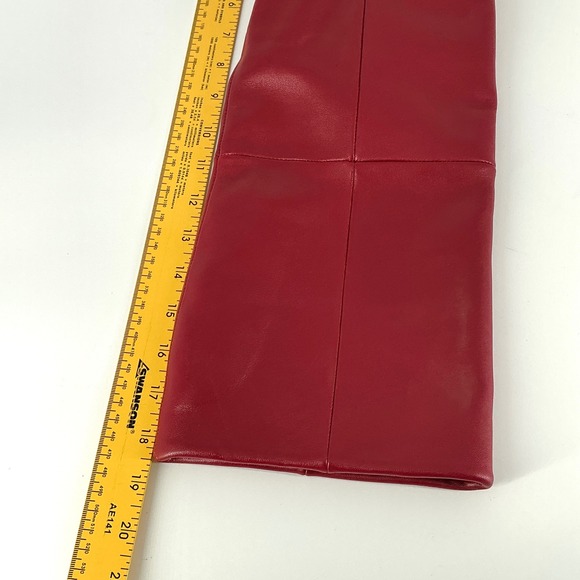 Steve Madden Size 6 Smith NEW Red Leather Foldover Pointed Stiletto Boots $200 - Picture 11 of 16